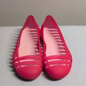 CROCS Women's Vibrant Adrina II Pink Flats Size 6